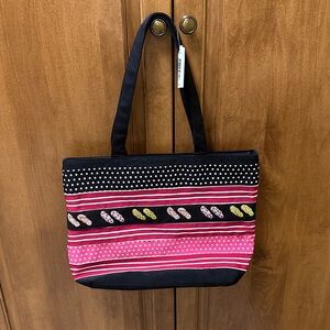 Stylish Pink and Black Tote Bag